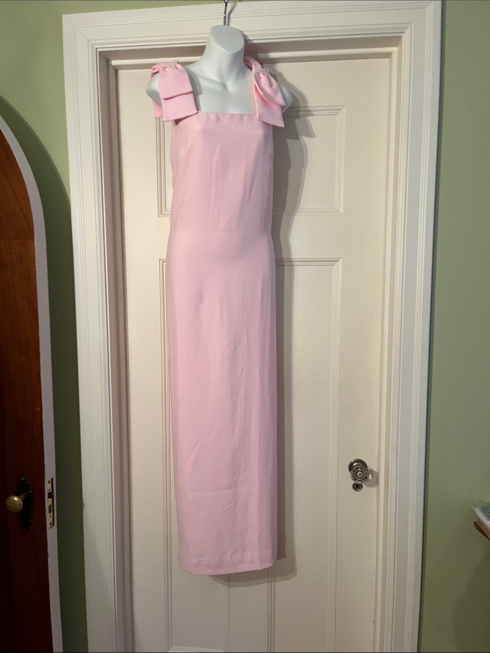 Lilly Pulitzer Pale Pink Maxi Dress with Shoulder Bows